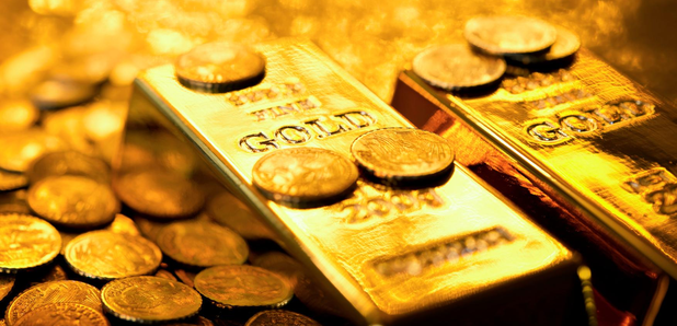 gold coins bars